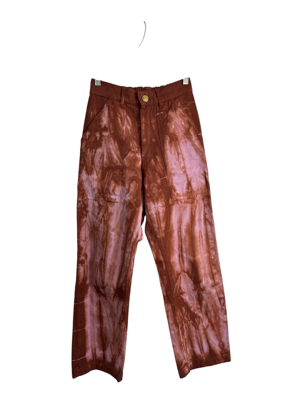 Big Bud Press Tie-Dye The Work Pants in Orange and Pink Size XXS